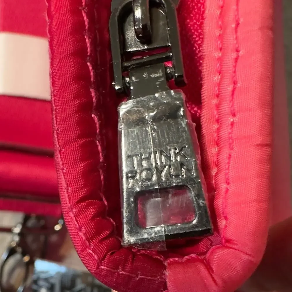Think Royln Puffer Crossbody Bag with Pouch Fuchsia Ombre